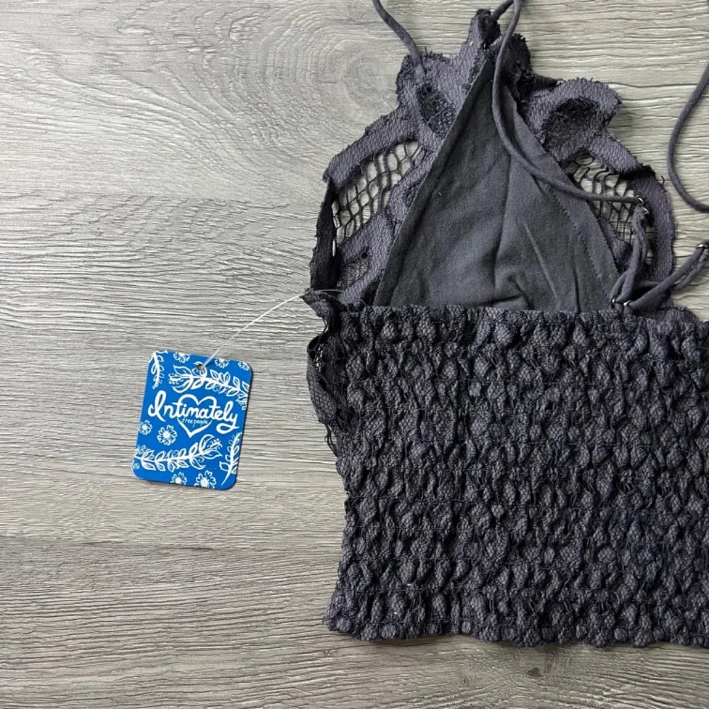 Free People Adella Bralette, Charcoal Gray ,  Sz Medium (NWT) - Picture 7 of 7